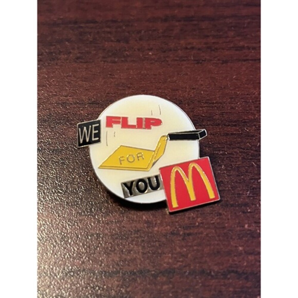 McDonald’s “We Flip For You” Spatula Employee Lapel Hat Pin